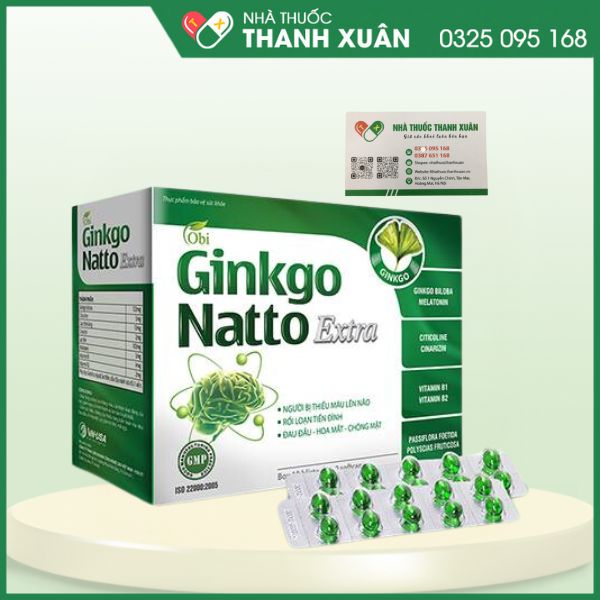 Obi Ginkgo Natto Extra+ - Hỗ trợ hoạt huyết, giúp tăng cường lưu thông máu não